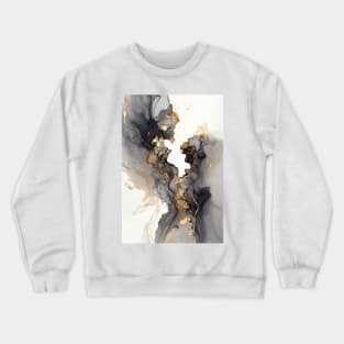 Ashen Dreams - Abstract Alcohol Ink Resin Art Crewneck Sweatshirt